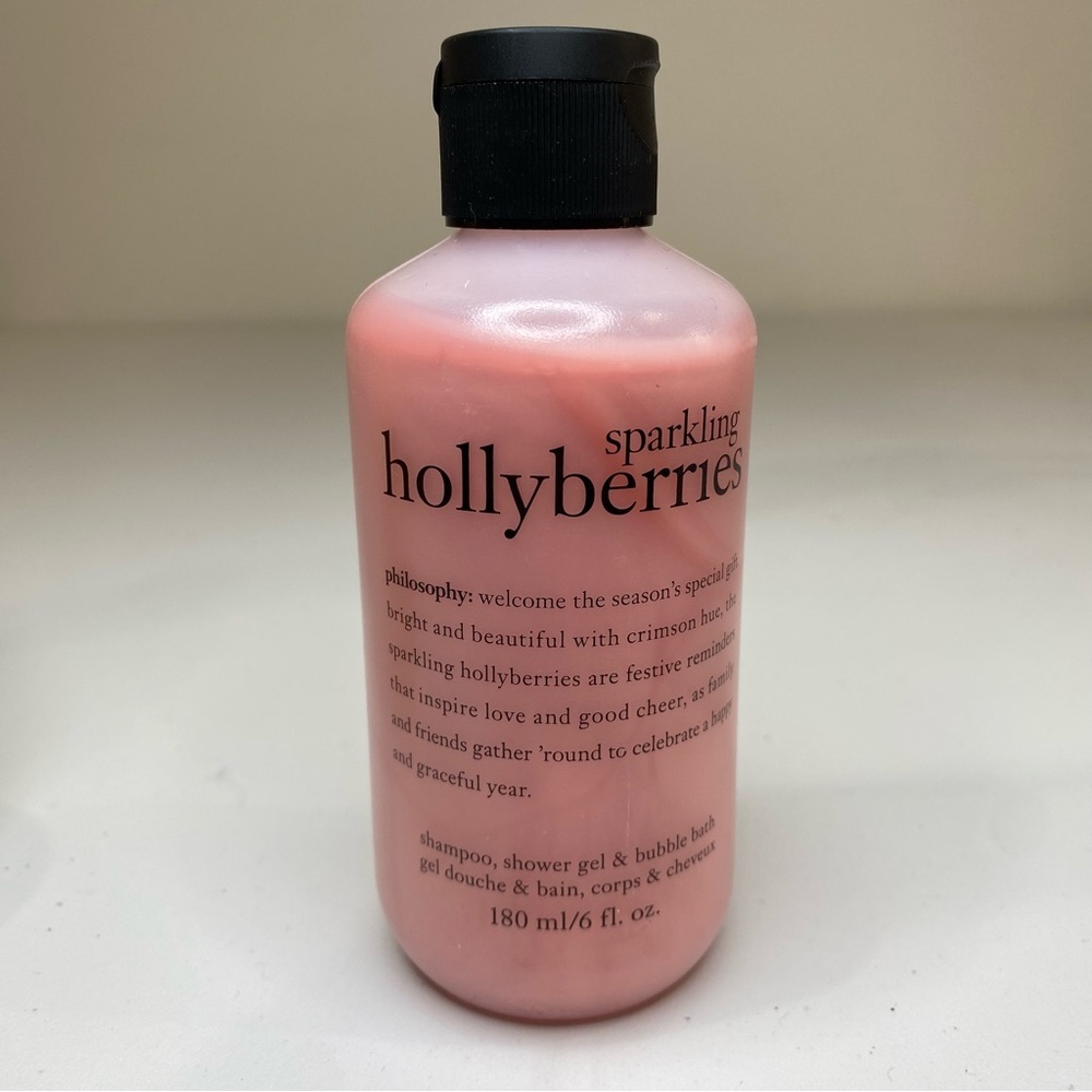 Philosophy Sparkling Holly Berries Shampoo Shower Gel Bubble Bath 6 oz